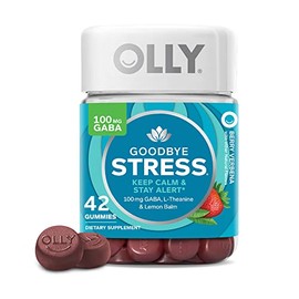 OLLY Goodbye Stress Gummy Supplement, with GABA, L-THEANINE and Lemon Balm Berry Verbena 42 count, 21 day supply (packaging may vary)                 