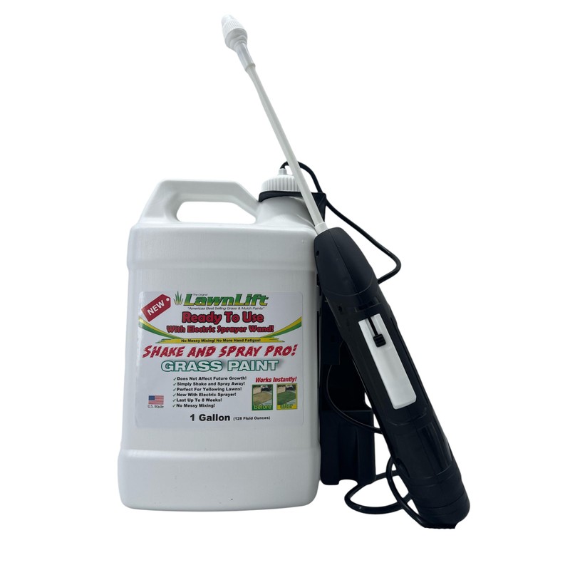 1-gallon Lawnlift ready to use grass paint, shake and spray