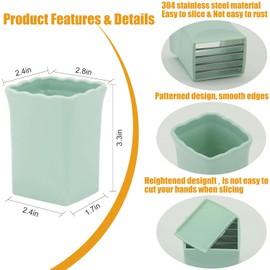 2 Pack Strawberry & Egg Slicer, Sharp Stainless Steel Blade Cup Slicer for Soft Fruits - Banana, Kiwi - Quick Fruit Salad Maker (Yellow & Green)