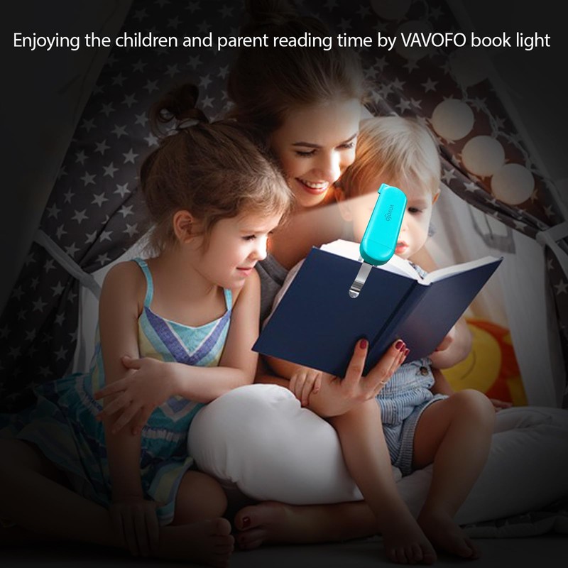 VAVOFO USB Rechargeable Book Light, Blue Light Blocking, Amber Light