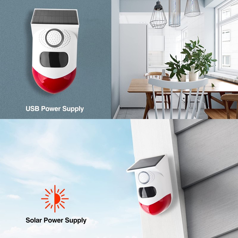 Yasorn Motion Sensor Alarm, Motion Sensor Outdoor with Remote Control,