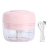 100ML Pink Garlic Grater USB Charging Electric Garlic Crusher Pressing