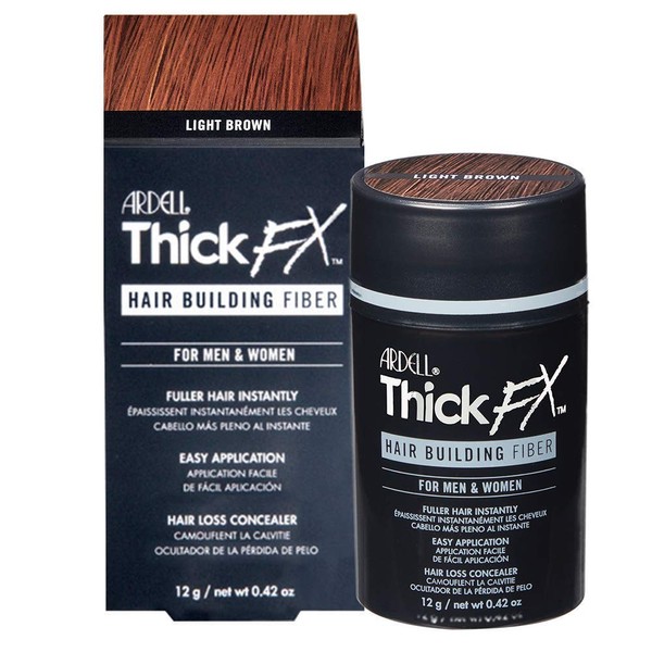 Ardell Thick FX Light Brown Hair Building Fiber for Fuller Hair Instantly, 0.42 oz