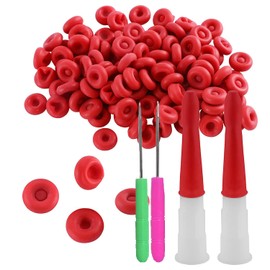 20Pcs Caulk Cap for Seal Caulking Tubes,Caulk Saver Sealer Caps for Sealing and Preserving Open Caulking Tube, Red