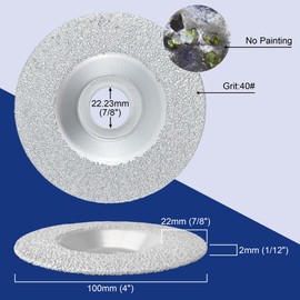 HXIN Brazed Diamond Grinding Disc Profiling Wheel on Granite Marble Ceramic Tile Porcelain Natural Stone Masonry for Dry Use 22.23mm 7/8" Shaft Connected to Angle Grinder (Coarse, 1)