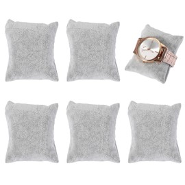 Cyrank 5Pcs Bracelet Pillow Display, Velvet Jewelry Display Pillow Watch Display Pillow Bracelet Cushion Watch Cushion Small Bangle Cushion for Shows(Grey)