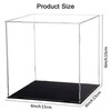 Acrylic Display Case,Clear Acrylic Display Case,Self-Assembly DisplayBox with Black Acrylic