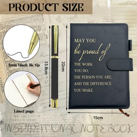 Employee Appreciation Gift A5 Leather Notebook and Pen Set Inspirational Stationery Gift Set for Women Employee Volunteer Team Colleague Coworker Men Teacher Office Christmas Thanksgiving Day Gift