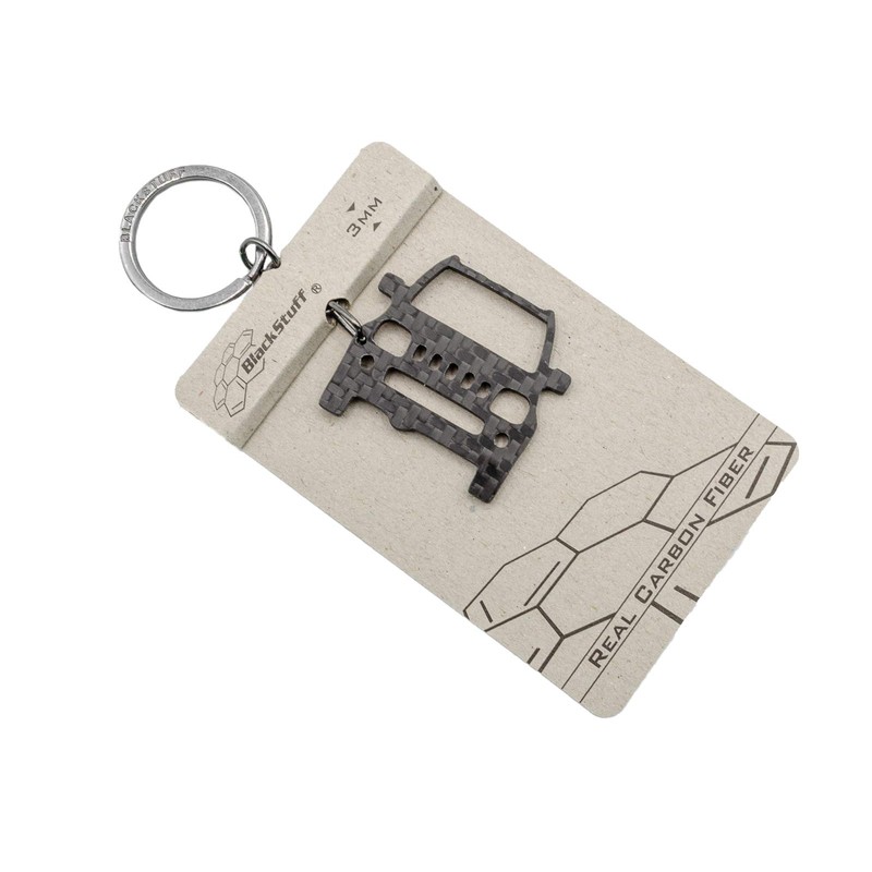 BlackStuff Carbon Fibre Keyring Compatible with Jimny 1998-2012 BS-949, black
