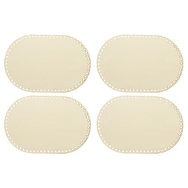 PATIKIL 12" x 8" Crochet Basket Bottom, 4Pcs Oval Blank Crochet Knitting Wooden Base for DIY Craft Weaving Basket Making Supplies Home Decoration