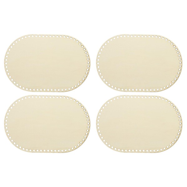PATIKIL 12" x 8" Crochet Basket Bottom, 4Pcs Oval Blank