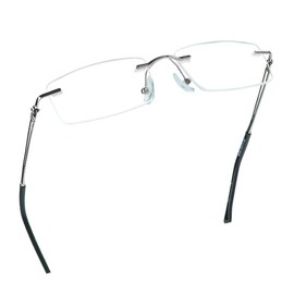 LifeArt Blue Light Blocking Glasses, Computer Reading Glasses, Anti Blue Rays, Reduce Eyestrain, Stylish for Men and Women(Silver,+1.00 Magnification)