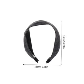 Ipetboom Elegant Headband Wide Turban Headwrap Elastic Stretchy Non-slip Fitness Hair Band Grey