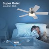 POCHFAN 42 Inch Brushed Nickel Ceiling Fans with Lights and
