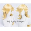 Blonde Princess Wavy Wig Long Thick Hair Side Bangs Cosplay