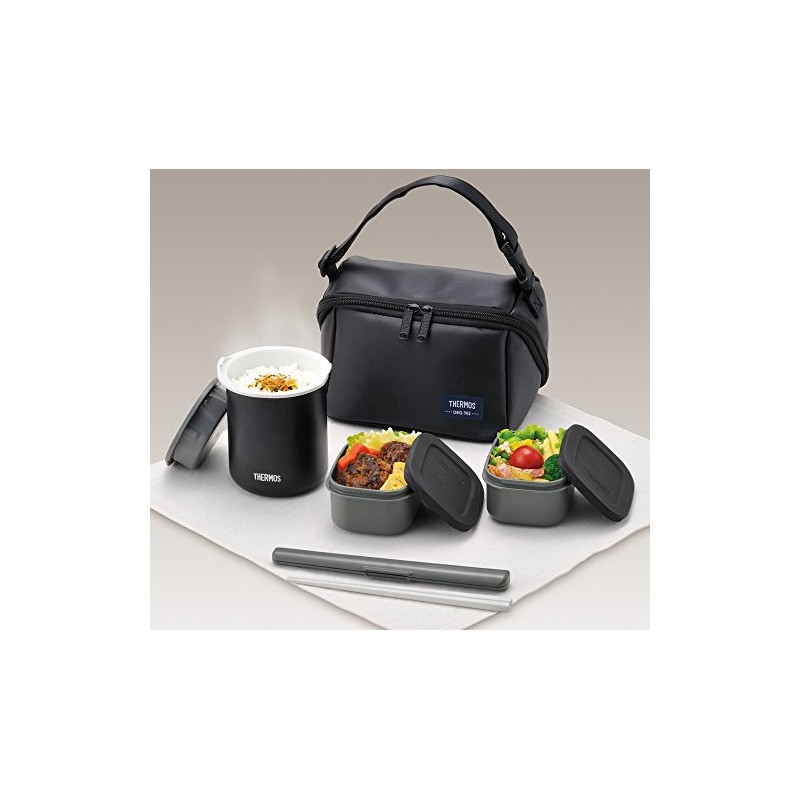 Thermos Heat Insulated Lunchbox ~0.14L Matte Black DBQ-362 MTBK