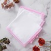 HOULIFE Ladies Handkerchiefs with Lace, Soft Cotton White Handkerchiefs with