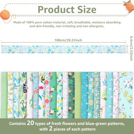 40Pcs Strip Jelly Roll Fabric Strips for Sewing,Soft Cotton Quilting Fabric 2.5x40 Inch,Jelly Patchwork Precut Strips Bundles Assorted Floral Prints for Holiday Materials Craft DIY Sewing Cloths