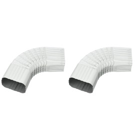 AMERIMAX HOME PRODUCTS 33065 2x3 Galvanized B Elbow, White (Twо Pаck, White)