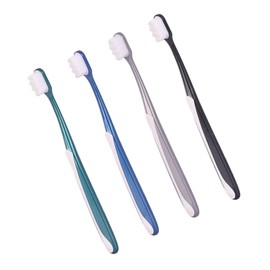 FRCOLOR Toothbrushes 4pcs Fur Toothbrushes Plaque Removal for Oral Health Random Color