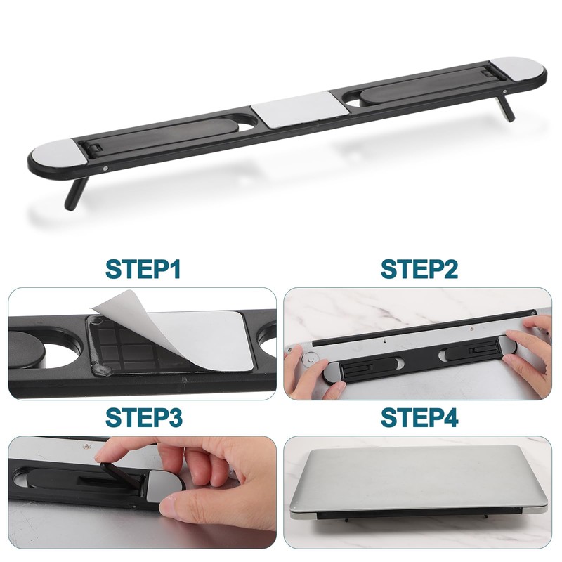 MBAIYO Foldable Keyboard Riser Stand, Self-Adjusting Laptop Feet with Dual
