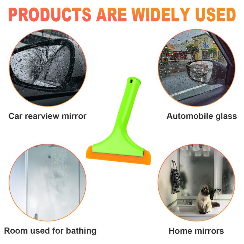 KVAEY Small Silicone Window Squeegee, 5.9 Inch Car Windshield Water