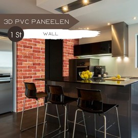3D PVC Wall Panels, Ceiling Panels, Brick Look Panels, 1 Panel - 0.5 m², Wall Decoration, Wall Cladding, Waterproof, Wall Brick