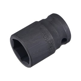 sourcing map 1/2" Drive by 19mm 6-Point Impact Socket, CR-V Steel 1.54" Length, Shallow Metric Sizes