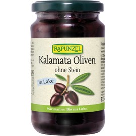 Rapunzel Kalamata Olives without Stone in Lake (315 g) - Organic