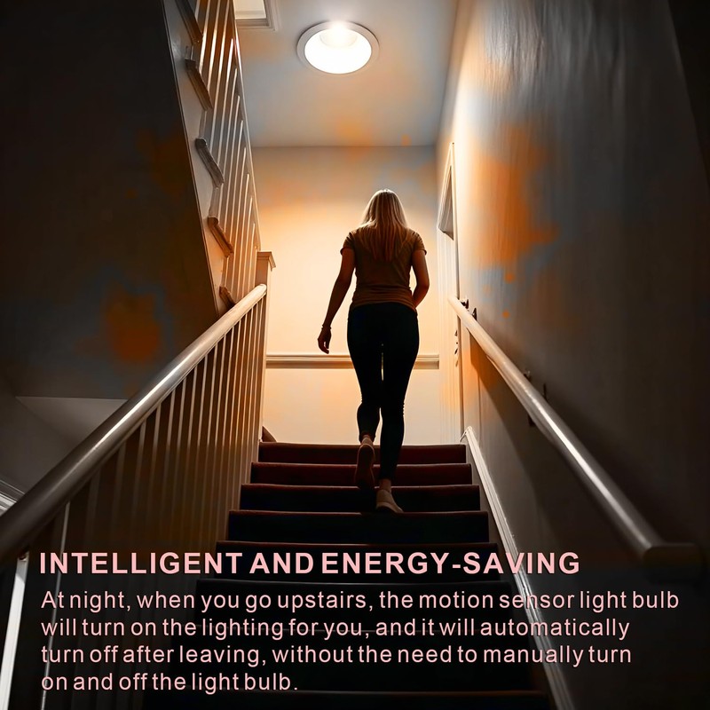McDen Motion Sensor Light Bulb, BR30 13W Equivalent 100W 6000K
