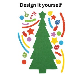Biblebanz Christmas Tree Decorating Crafts – 48 Pack DIY Foam Trees with Holiday Shapes & Bookmarks