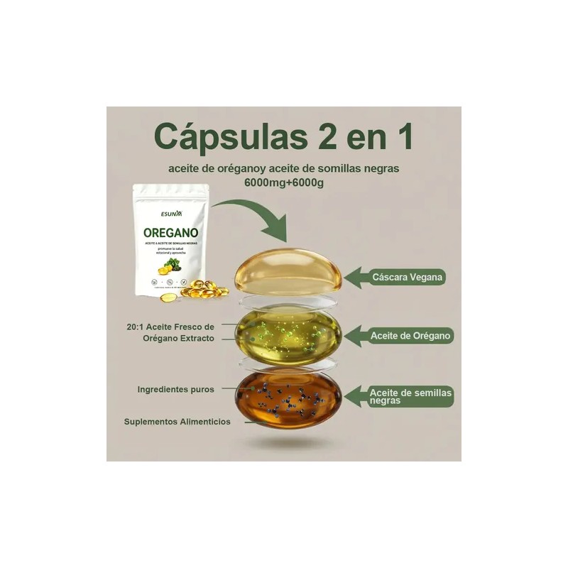 Abronikey Aceite De Orégano Cápsula Blanda 6000mg 300 Cáps