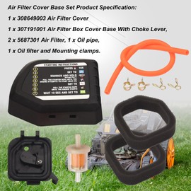 308649003 5687301 307191001 Air Filter & Cover Set for Ryobi RY251PH RY252CS RY253SS RY254BC 25CC 25.4cc String Trimmer