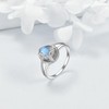 POPLYKE Labradorite Filigree Band Ring Sterling Silver Gemstone Stones Jewelry