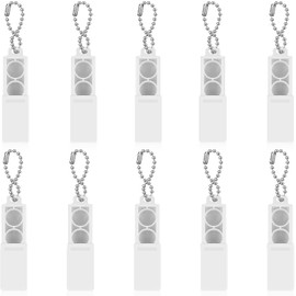 Flutesan 10 Pieces Hearing Aid Battery Case 312 Hearing Aid Batteries Caddy Hearing Aid Amplifier Storage Box Plastic Battery Holder Portable Travel Case Pocket Carry Box with Keychain