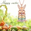 Aurora Tears Bunny Rabbit Easter Egg Necklace 925 Sterling Silver
