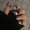 Black Latte handmade nail tips / 블랙라떼 수제네일팁