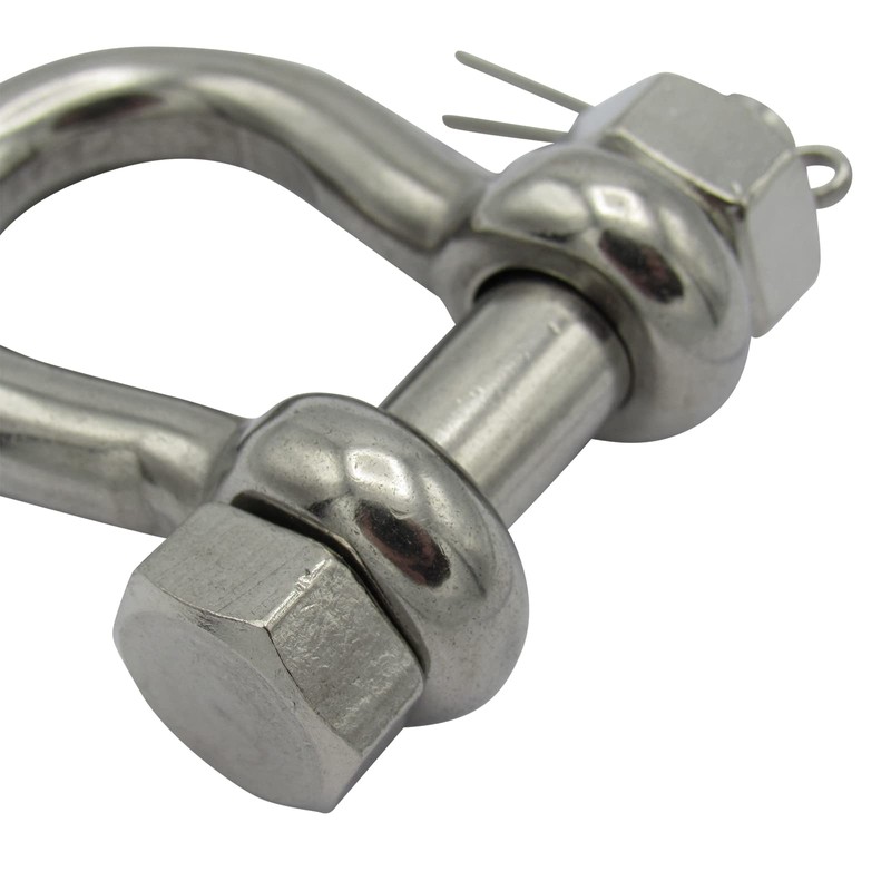 Stainless Steel Bow Shackle with Safety Pin 2 Ton 12MM