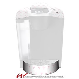 WraptorSkinz Decal Style Vinyl Skin compatible with Keurig K40 Elite Coffee Makers Hearts Pink (COFFEE MAKER NOT INCLUDED)