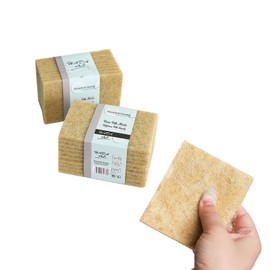 10 pcs Kitchen Sponges, Natural Sponge for Dishes, Natural sisal Fiber, Odourless, for Dishes and Bathroom | Multipurpose Sponges