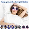 Pack of 4 Cute Sleep Blindfold, Soft Funny Blindfolds, Cat
