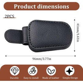 2 Piezas Soporte para Gafas de Sol para Visera de Coche Universal, Clip Gafas Accesorios de Coche, Adecuado para Diferentes Tamaños de Vasos y Anteojos Sol, para Modelos para Todos los Coches