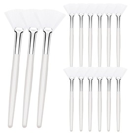 15 Pieces Fan Brushes Soft Facial Applicator Brushes Acid Applicator Brush Cosmetic Makeup Skincare Tools for Mud Cream