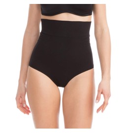 Farmacell Shape 601 (Black, XXL) High-Waisted Shaping Control Knickers with Flat Tummy Effect