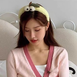 Hofar New Fruit Face Wash Headband for Women Headband for Washing Face Cartoon Cute Creative Hair Accessories (Yellow)