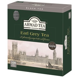 Ahmad Tea Earl Grey Tea Bags, 100 Bags, UK Brand, Individually Packaged