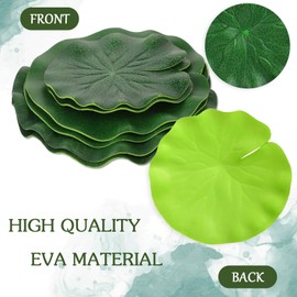 Abeillo Abeillo 6Pcs Fake Lily Pads, 3 Sizes Floating Lily Pads for Ponds, Artificial Lily Pads Decorations, Realistic Pond Plants Decor for Pool Patio Aquarium Fountain