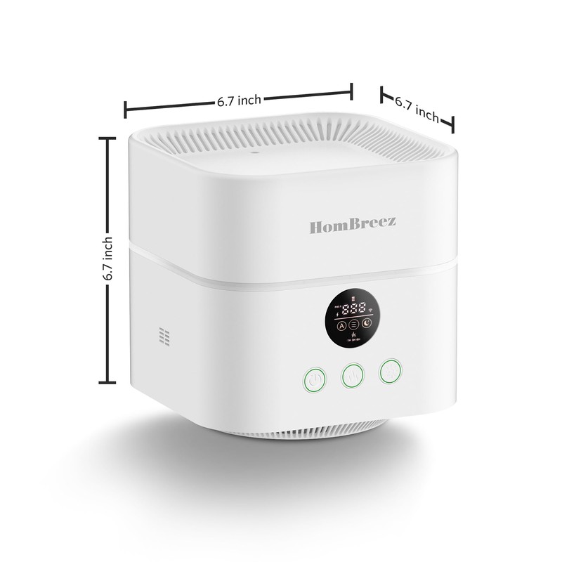 HomBreez Air Purifier and Humidifier Combo for Bedroom, Covers Up