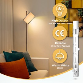 Klarlight 5 Pack 80W R7s Halogen Bulbs 78mm, Dimmable Warm White 2800K T3 J78 Double Ended Linear Floodlights, 1390LM 230V Halogen Tungsten Bulbs for Work, Security, Ceiling Lights, Landscape Lights
