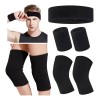 Set 5pcs Rodilleras Elásticas Deportivas Compresion Para Gym